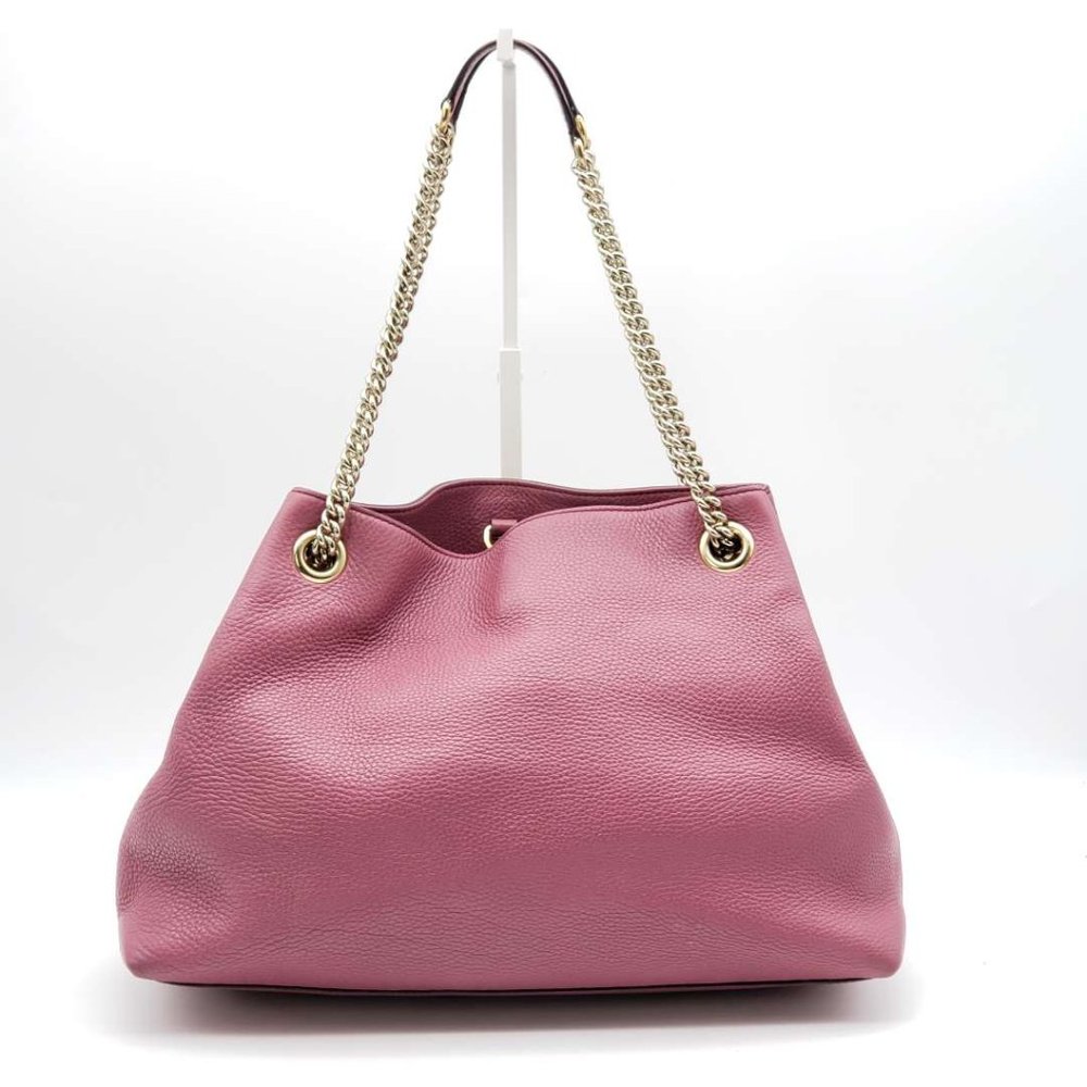Authentic Gucci GG Soho on Chain Medium Pink Shoulder Bag - Picture 2 of 16